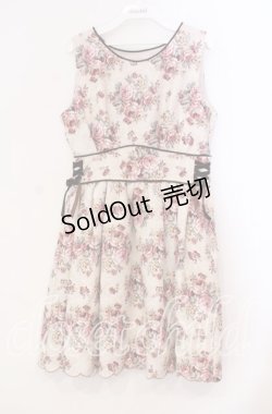 画像1: axes femme POETIQUE / ローズブーケ柄ワンピース Ｍ アイボリー O-25-12-02-001-AX-OP-IG-OS