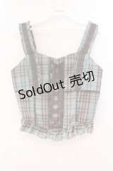 axes femme / タータンチェック編上ビスチェ  ミント O-25-12-02-032-AX-TO-IG-OS