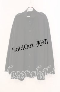 MIHO MATSUDA / ケープマント  ブラック O-25-12-02-033-GO-CO-IG-OS