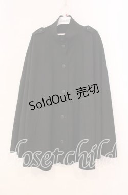 画像1: MIHO MATSUDA / ケープマント  ブラック O-25-12-02-033-GO-CO-IG-OS