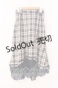 axes femme / チェックフィッシュテールスカート  ネイビー×ベージュチェック O-25-12-02-034-AX-SK-IG-OS