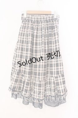 画像2: axes femme / チェックフィッシュテールスカート  ネイビー×ベージュチェック O-25-12-02-034-AX-SK-IG-OS