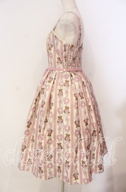 画像3: axes femme kawaii / RosyBear柄ジャンパースカート  アイボリー O-25-12-02-042-AX-OP-IG-OS