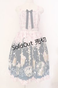 axes femme kawaii / ブルーミングガーデンジャンパースカート  ネイビー O-25-12-02-043-AX-OP-IG-OS