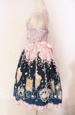 画像4: axes femme kawaii / ブルーミングガーデンジャンパースカート  ネイビー O-25-12-02-043-AX-OP-IG-OS