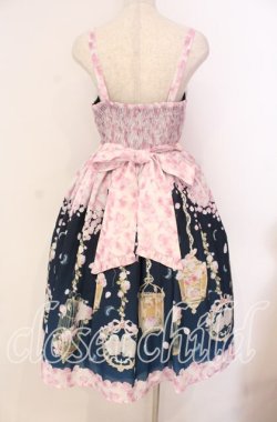 画像5: axes femme kawaii / ブルーミングガーデンジャンパースカート  ネイビー O-25-12-02-043-AX-OP-IG-OS