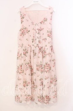 画像1: axes femme / 花柄ワンピース  ピンク O-25-12-02-005-AX-OP-IG-OS