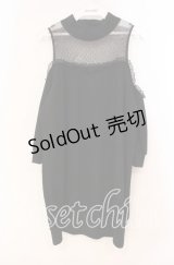 Princess Melody / ドットチュールオフショルカットソー  クロ O-25-12-02-048-EL-TO-IG-OS