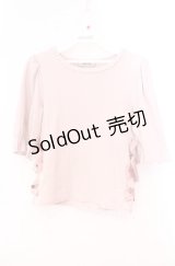 Ank Rouge / パール配色テレコカットソー  ピンク O-25-12-02-006-CA-TO-IG-OS