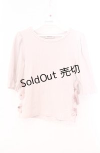 Ank Rouge / パール配色テレコカットソー  ピンク O-25-12-02-006-CA-TO-IG-OS