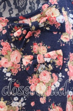 画像2: LIZ LISA / レース切り替え花柄Tシャツ 0 ネイビー O-25-12-02-053-LO-TO-OW-OS