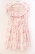 LIZ LISA / リボンフラワーリースワンピース F ピンク O-25-12-02-054-LO-OP-OW-OS