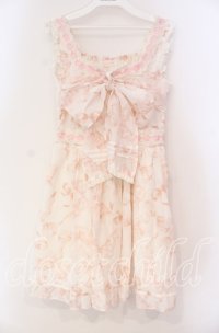 LIZ LISA / リボン柄ワンピース 0 ピンク O-25-12-02-055-LO-OP-OW-OS