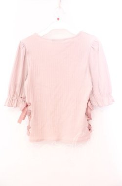 画像2: Ank Rouge / パール配色テレコカットソー  ピンク O-25-12-02-006-CA-TO-IG-OS
