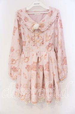 画像1: LIZ LISA / マイメロディ・マイスウィートピアノコラボ コスメ柄Sweetワンピース 0 ピンク O-25-12-02-057-LO-OP-OW-OS