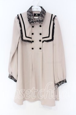 画像1: Rojita / レースフリルセーラーカラー風ワンピース  ピンク O-25-12-02-1035-LO-OP-IG-OS