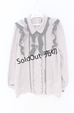 画像1: Rojita / ダブルリボンフリルブラウス  ピンク×クロ O-25-12-02-1038-LO-BL-IG-OS