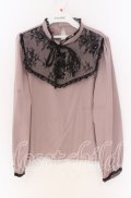 Rojita / レースアップブラウス  ピンク×クロ O-25-12-02-1039-LO-BL-IG-OS