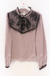 Rojita / レースアップブラウス  ピンク×クロ O-25-12-02-1039-LO-BL-IG-OS