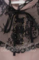 画像2: Rojita / レースアップブラウス  ピンク×クロ O-25-12-02-1039-LO-BL-IG-ZS (2)