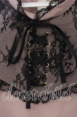 画像2: Rojita / レースアップブラウス  ピンク×クロ O-25-12-02-1039-LO-BL-IG-OS