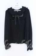MA*RS / スクエアドットチュールプルブラウス  クロ O-25-12-02-1040-EL-BL-IG-OS