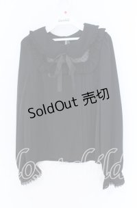 MA*RS / スクエアドットチュールプルブラウス  クロ O-25-12-02-1040-EL-BL-IG-OS