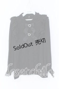 画像1: Rojita / ダブルリボンフリルブラウス  クロ O-25-12-02-1041-LO-BL-IG-OS