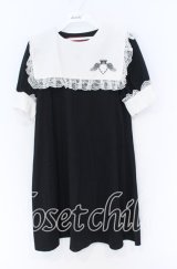 Jamie エーエヌケー / チョーカー付きハートプリントカットワンピース  クロ×シロ O-25-12-02-1042-LO-OP-IG-OS