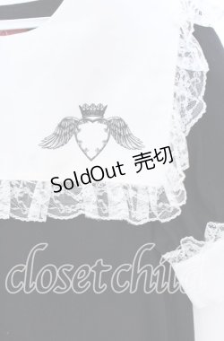 画像2: Jamie エーエヌケー / チョーカー付きハートプリントカットワンピース  クロ×シロ O-25-12-02-1042-LO-OP-IG-ZT372