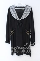 Rojita / セットアップ風配色ワンピース  クロ×シロ O-25-12-02-1043-LO-OP-IG-OS