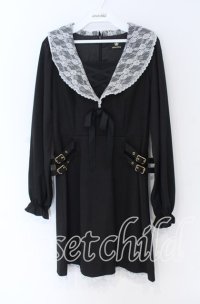 Rojita / セットアップ風配色ワンピース  クロ×シロ O-25-12-02-1043-LO-OP-IG-OS