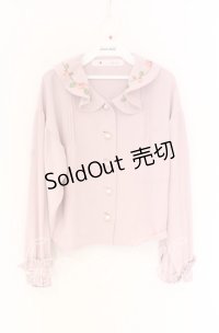 Swankiss / 薔薇刺繍ブラウス  ピンク O-25-12-02-1005-CA-BL-IG-OS