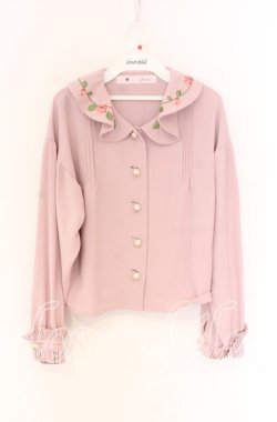画像1: Swankiss / 薔薇刺繍ブラウス  ピンク O-25-12-02-1005-CA-BL-IG-OS