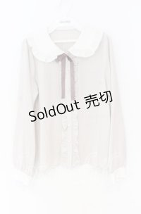 Ank Rouge / フリルカラーギンガムブラウス  ベージュ×シロ O-25-12-02-1047-CA-BL-IG-OS