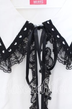 画像2: MA*RS / ハートはしごレースブラウス  シロ×クロ O-25-12-02-1048-EL-BL-IG-OS