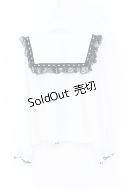 画像3: MA*RS / ハートはしごレースブラウス  シロ×クロ O-25-12-02-1048-EL-BL-IG-OS