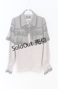 Rojita / チュールシアーケープブラウス  ピンク O-25-12-02-1052-LO-BL-IG-OS