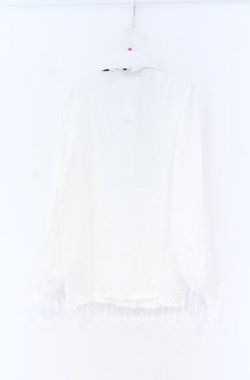 画像3: Rojita / ビジューバックル付きネクタイブラウス  シロ×クロ O-25-12-02-1053-LO-BL-IG-OS