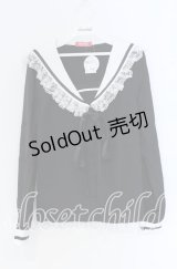 MA*RS / セーラーカラーブラウス  クロ×シロ O-25-12-02-1054-EL-BL-IG-OS