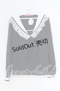 MA*RS / セーラーカラーブラウス  クロ×シロ O-25-12-02-1054-EL-BL-IG-OS