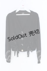 Rojita / サイド編み下げカーディガン  クロ O-25-12-02-1006-LO-TO-IG-OS