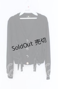 Rojita / サイド編み下げカーディガン  クロ O-25-12-02-1006-LO-TO-IG-OS