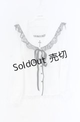 MA*RS / クロス刺繍セーラー襟ブラウス  シロ×クロ O-25-12-02-1055-EL-BL-IG-OS