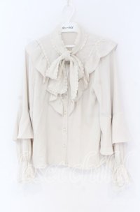 Rojita / レーシーリボン袖ボリュームブラウス  アイボリー O-25-12-02-1056-LO-BL-IG-OS