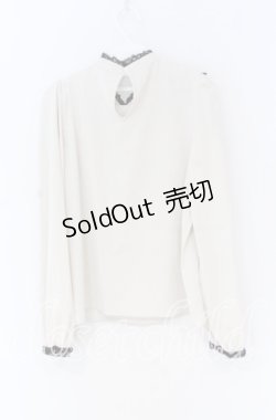 画像2: Rojita / レースアップブラウス  アイボリー×クロ O-25-12-02-1058-LO-BL-IG-ZT537