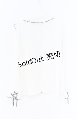 画像3: Rojita / ハートブローチ付きレース切り替えブラウス【ブローチ欠品】  シロ×クロ O-25-12-02-1059-LO-BL-IG-OS