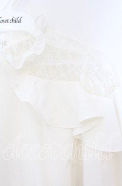 画像2: Ank Rouge / ショルダーレースブラウス  シロ O-25-12-02-1060-CA-BL-IG-OS