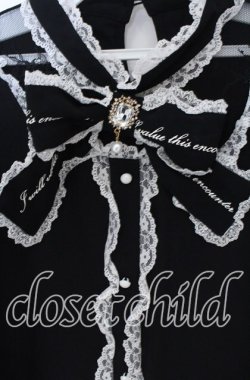 画像2: Rojita / レース切り替えロゴリボンブラウス  クロ O-25-12-02-1061-LO-BL-IG-OS