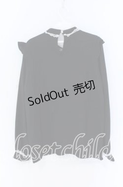 画像3: Rojita / レース切り替えロゴリボンブラウス  クロ O-25-12-02-1061-LO-BL-IG-OS